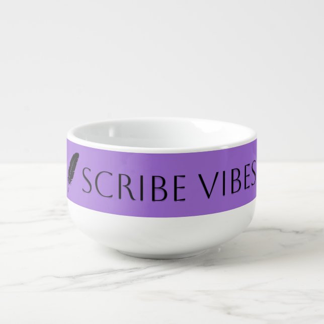 Scribe Vibes Writer and Author Soup Mug (Front)