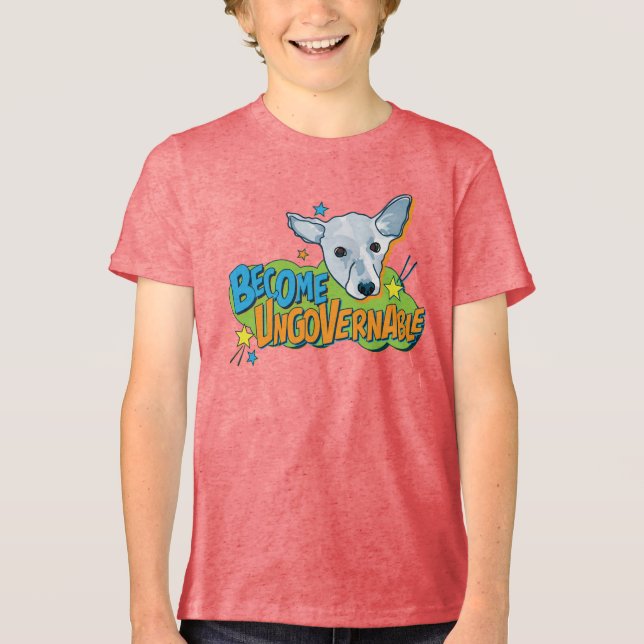 Scrim Kid's T-Shirt Red Tri-Blend Shirt (Front)