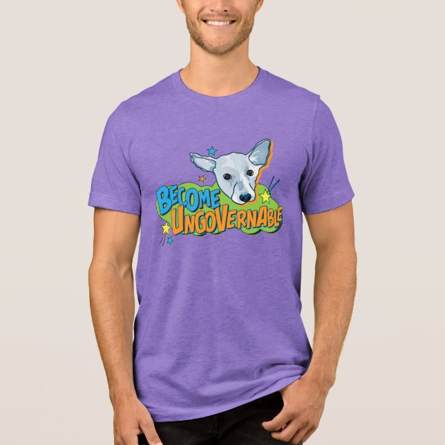 Scrim Unisex T-shirt Purple Tri-Blend Shirt (Front)
