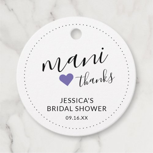 Scrip Mani Thanks Bridal Shower Nail Polish Purple Favor Tags