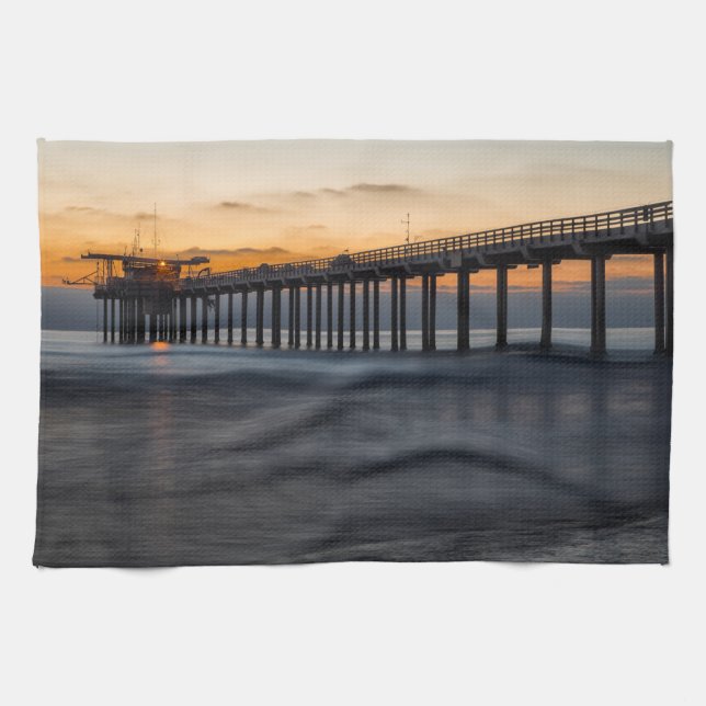Scripps Pier Kitchen Towel (Horizontal)