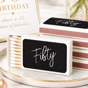 Script 50th Birthday Matchboxes