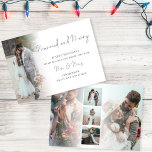 Script 6 Photos 1st Married Merry Christmas  Card<br><div class="desc">Script 6 Photos 1st Married Merry Christmas. Married and Merry is in a set handwritten style. Easily personalise the rest of the text to your own details and replace the six sample photos on the front and back with your own.</div>