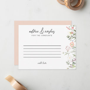 Script Advice & Wishes Graduate Wildflower  Note Card