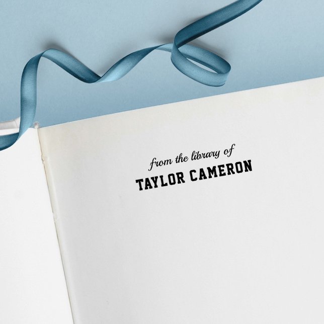 Script and Serif Varsity Style From The Library Of Self-inking Stamp (Creator Uploaded)