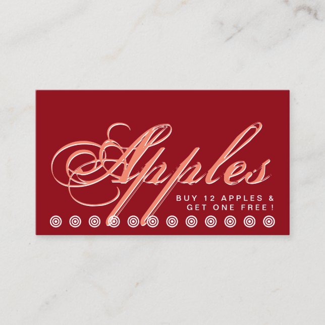 script APPLE customer loyalty card (Front)