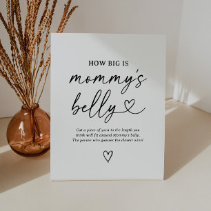 Script Baby Shower How Big Is Mommy's Belly Sign