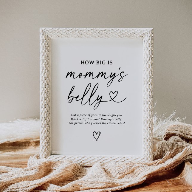 Script Baby Shower How Big Is Mommy's Belly Sign (Creator Uploaded)