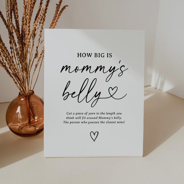Script Baby Shower How Big Is Mommy's Belly Sign (Creator Uploaded)