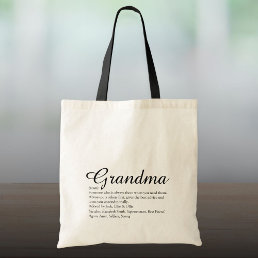 Script Best Ever Grandma Grandmother Definition Tote Bag