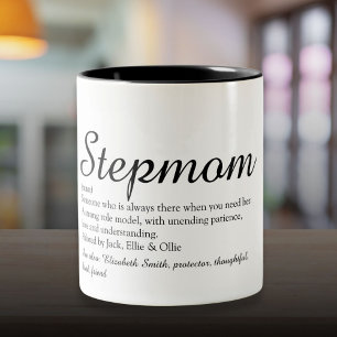 Script Best Ever Stepmom, Stepmother Definition Two-Tone Coffee Mug
