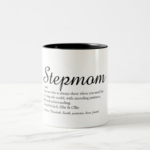 Script Best Ever Stepmom Stepmother Definition Two_Tone Coffee Mug