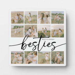 Script Besties Photo Collage Personalized Plaque