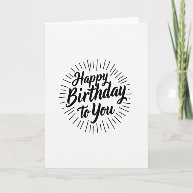 Script Birthday Card (Front)