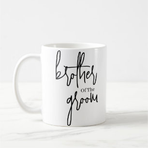 Script Black brother of the groom wedding  Coffee Coffee Mug