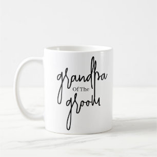Script Black Grandpa of the groom wedding  Coffee Mug