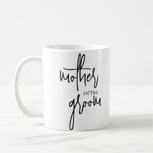 Script Black mother of the groom wedding Coffee Mug