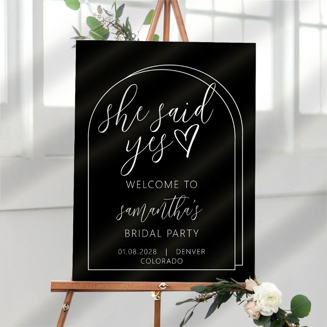 Script + Black Welcome Bridal Shower Sign (Creator Uploaded)