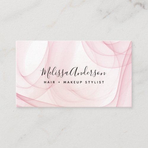 Script Blush Pink Watercolor Business Card