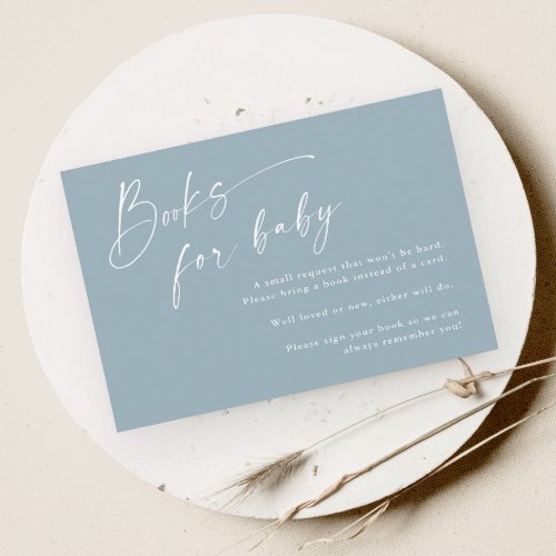 Script Books for Baby Boys Baby Shower Enclosure Card