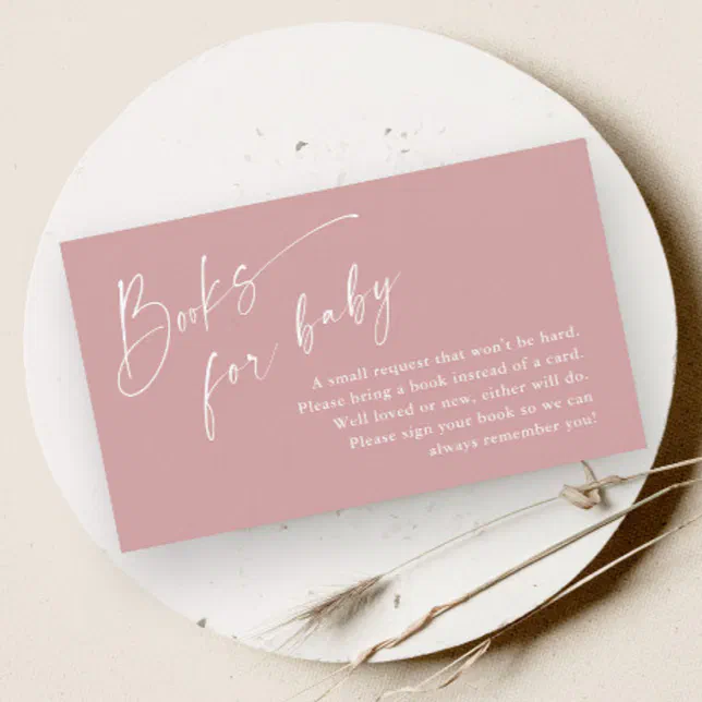 Baby Room Script Script Books for Baby Girls Baby Shower Enclosure Card | Zazzle