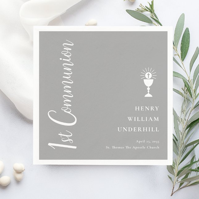 Script Boys 1st Communion  Napkins (Creator Uploaded)