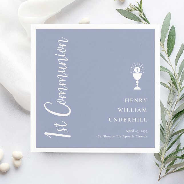 Script Boys 1st Communion  Napkins (Creator Uploaded)