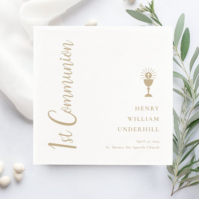 Script Boys 1st Communion  Napkins (Creator Uploaded)