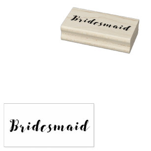Script Bridesmaid Rubber Stamp