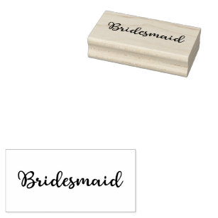 Script Bridesmaid Rubber Stamp