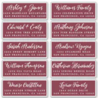 Postcard Calligraphy Wedding Guest Address Labels