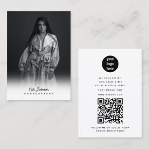 Script Business Logo Photographer Photo Business Card