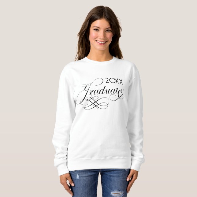 Script Calligraphy 2026 Graduate Custom Name Sweatshirt (Front Full)