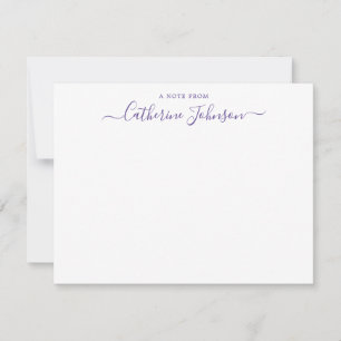 Script Calligraphy A Note From Purple Violet Plum