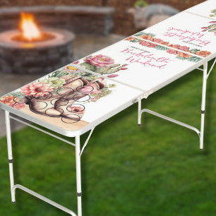 Script Calligraphy Beirut Rustic Beer Pong Table