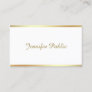 Script Calligraphy Elegant Simple Golden Plain Business Card