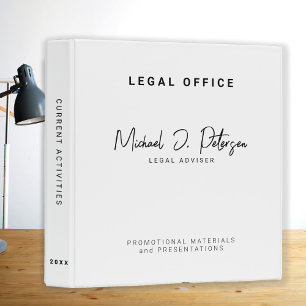 Script calligraphy minimalist professional office 3 ring binder