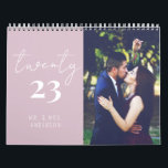 Script Calligraphy Newly Wed Photo Calendar |Blush<br><div class="desc">Modern Script Calligraphy Newly Wed Photo Calendar | Blush</div>
