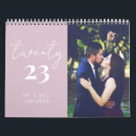 Script Calligraphy Newly Wed Photo Calendar |Blush<br><div class="desc">Modern Script Calligraphy Newly Wed Photo Calendar | Blush</div>