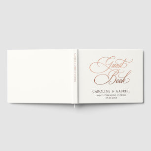 Script Calligraphy Wedding Foil Guest Book