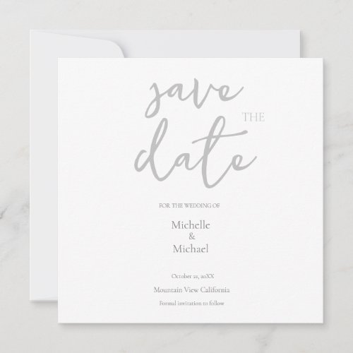 Script Calligraphy Wedding Modern Save the Date