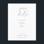 Script Calligraphy Wedding Modern Save the Date Announcement Postcard<br><div class="desc">You can easily change the fonts and colors. You can also add your logo and the background image as you like.</div>