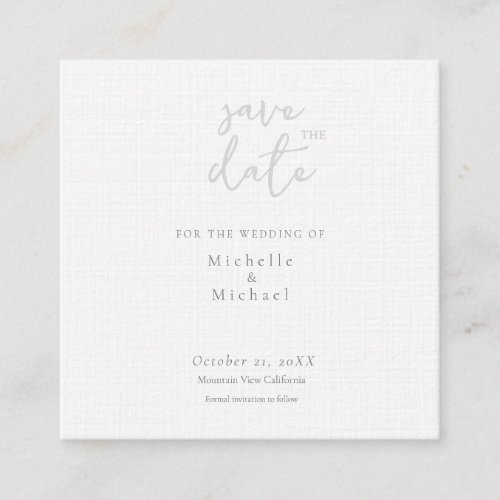 Script Calligraphy Wedding Modern Save the Date Enclosure Card