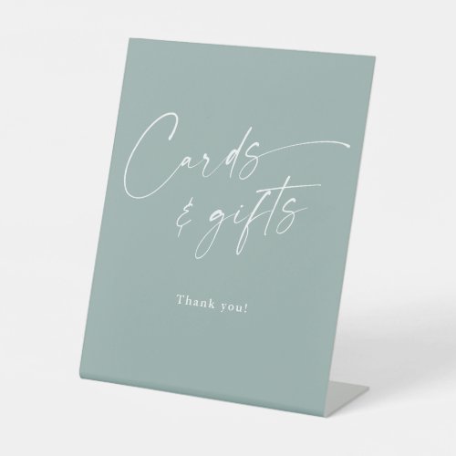 Script Cards and Gifts Neutral Baby Shower Pedestal Sign