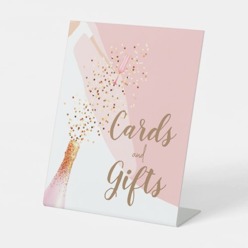Script Cards and Gifts Rose Quartz Bridal Shower Pedestal Sign