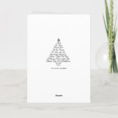 Script Christmas Tree Custom Greeting Card | Zazzle