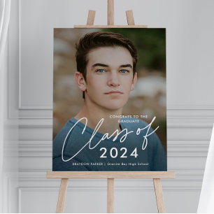 Script Class of 2024 Graduation Welcome Foam Board
