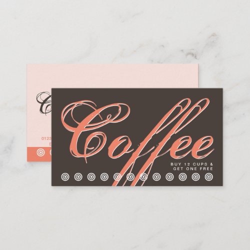 script COFFEE customer loyalty card