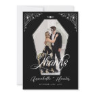 Script Coffin Photo Gothic Halloween Wedding 