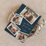 Script Collage Religious Magnetic Christmas Card<br><div class="desc">Modern Script Photo Collage Religious Christmas Holiday Magnetic Card. The back is a magnet. Click the personalize button to customize this design with your photos and text.</div>